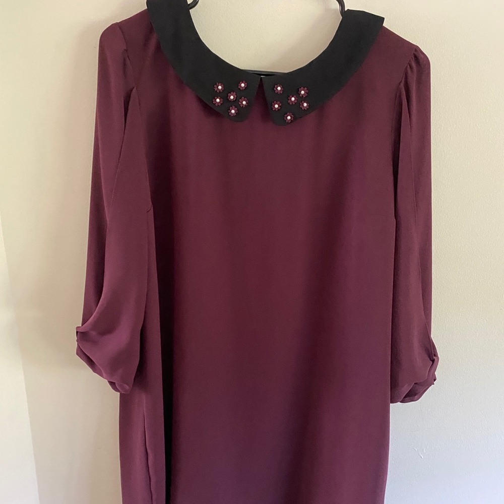 LC Lauren Conrad Maroon Dress